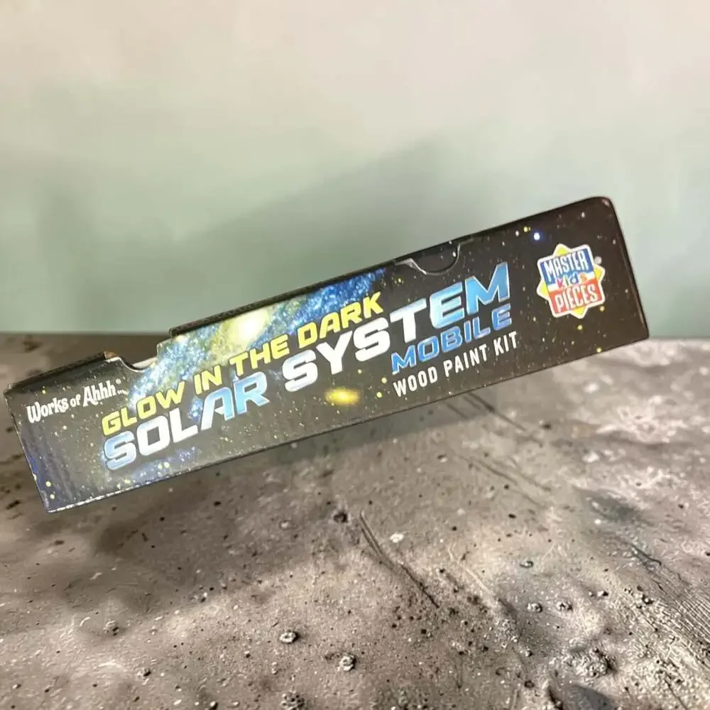 MasterPieces Works of Ahhh Glow in the Dark Solar System Mobile Wood Paint Kit